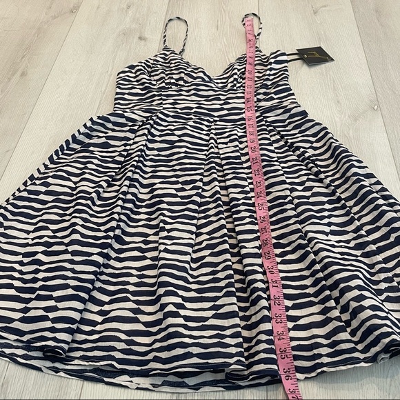 NWT JACK. Blue and White Striped V-Neck Spaghetti Strap Sundress Size M - Picture 5 of 11